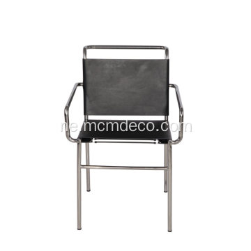 आधुनिक डिजाइन कालो छाला Eileen खरानी Roquebrune कुर्सी